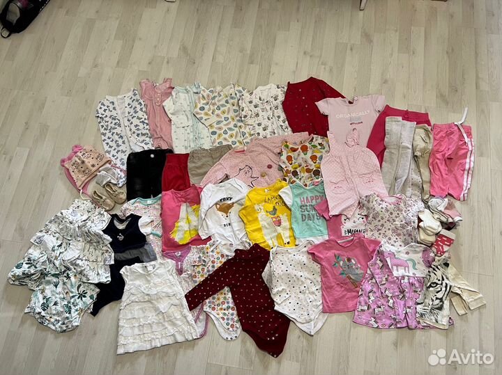 Вещи пакетом для девочки 62-86