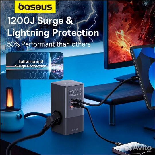 Зарядка Baseus 7в1, 35W, 65W, 100W, 160W, оригинал