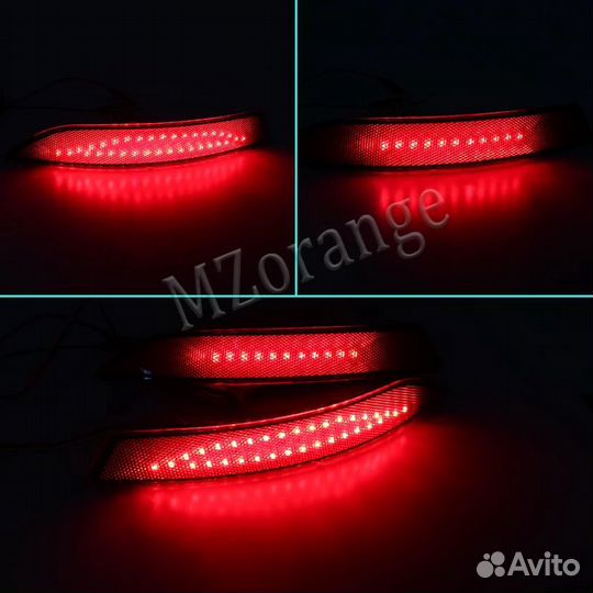 Светодиодные вставки в задний бампер Джета Jetta 6