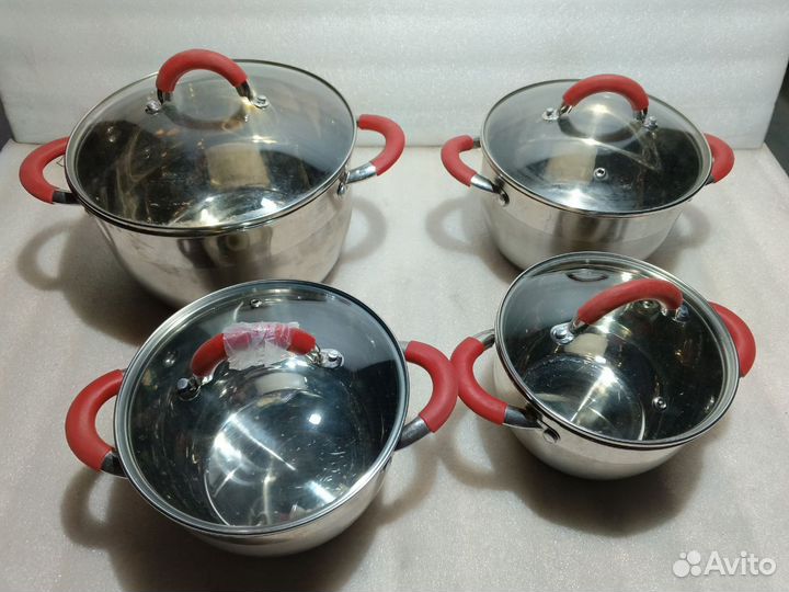 Набор посуды astix SCS-018 (1,85л.,2,55л.,3,5л., 5,85л), офс0000146411
