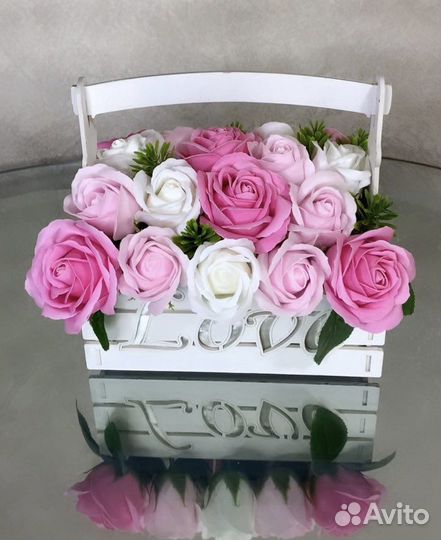 Букет из мыльных роз