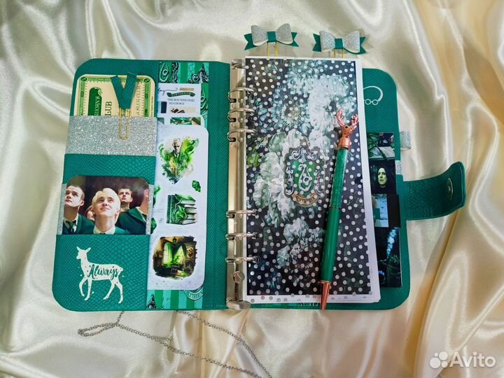 Ежедневник Слизерин Гарри Поттер ручная работа