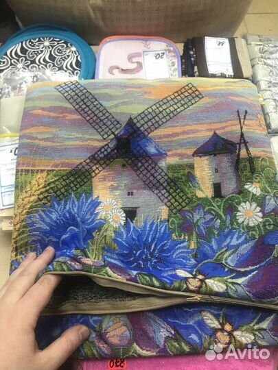 Наволочка гобелен (мельница) 40 на 40
