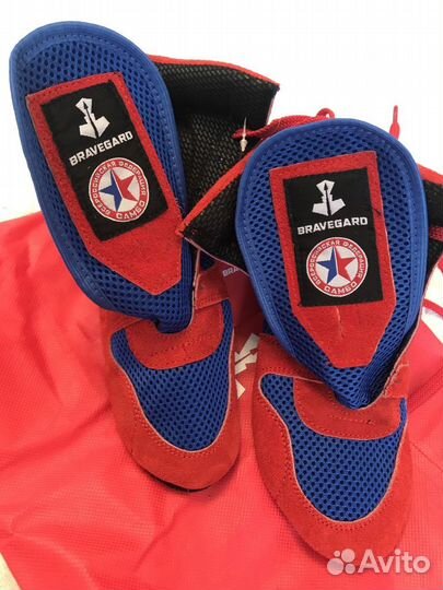 Боцовки «bravegard» для самбо красно-синие