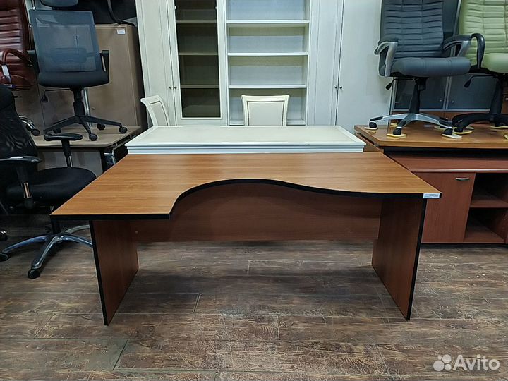 Стол угловой б/у 160х100х75 левый 04149лв-орч