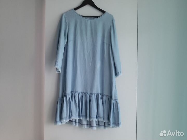 Платье летнее женское из тонкого лиоцелла, джинса