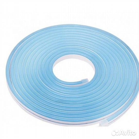 Лента LED Neon голубая узкая 5m 12v с блоком питан