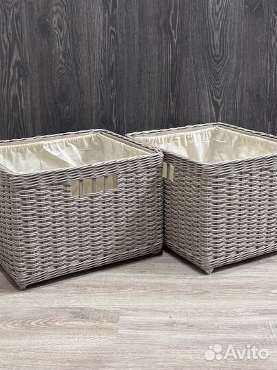 Набор корзин плетеных для ванной комнаты