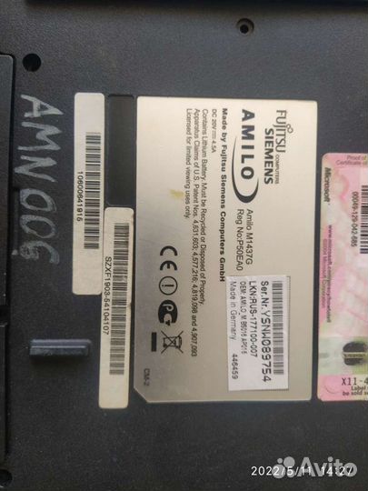 Ноутбук Fujitsu-Siemens на запчасти