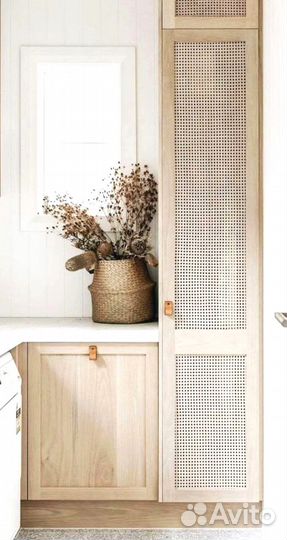 Шкаф с ротанговыми фасадами на заказ под ключ