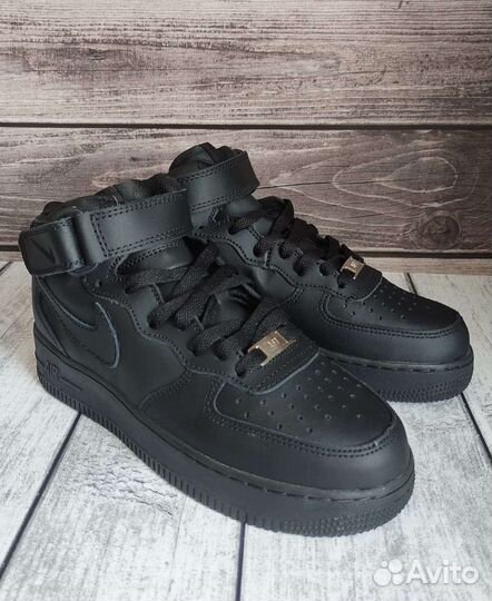 Кроссовки женские зимние с мехом nike AIR force 1