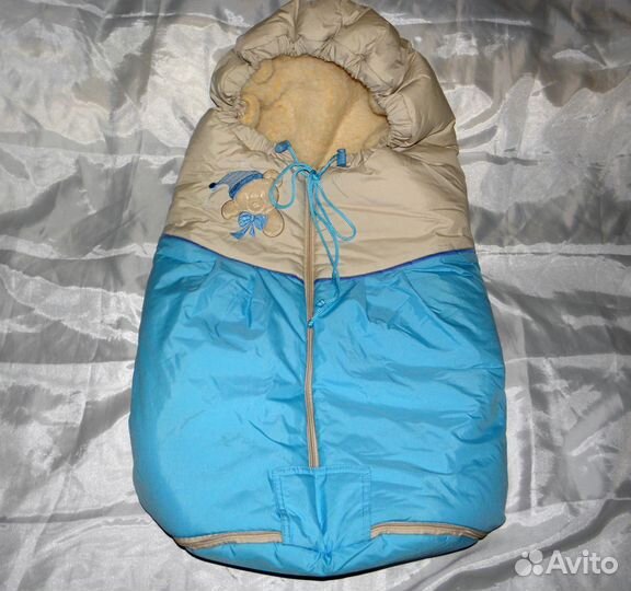 Тёплый конверт для новорождённого+ вкладыш 