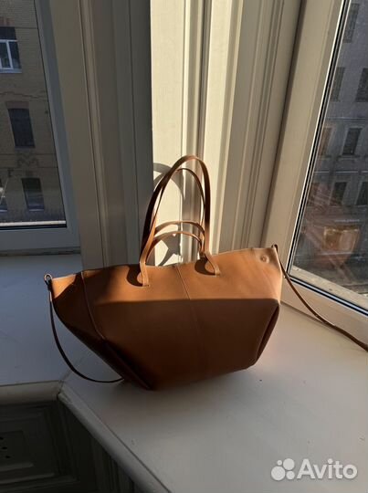 Сумка polene cyme M оригинал camel