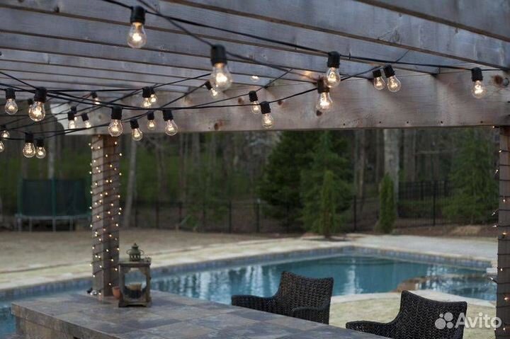 Гирлянда уличная с лампочками