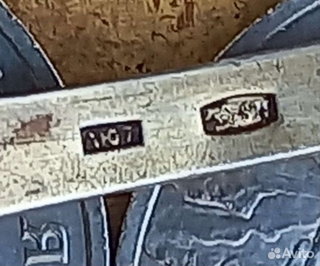 Ложка серебро,эмаль 875 проба звезда