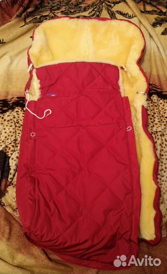 Меховой конверт в коляску/санки