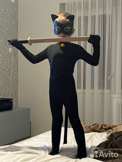 Костюм Супер Кота с аксессуарами, новые