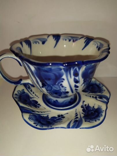 Чайная пара Гжель, Gallery, Гейзерная кофеварка