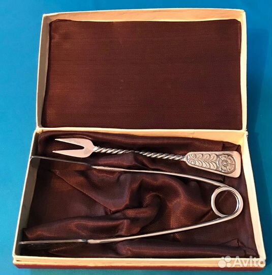 Вилка для лимона, щипцы для сахара СССР