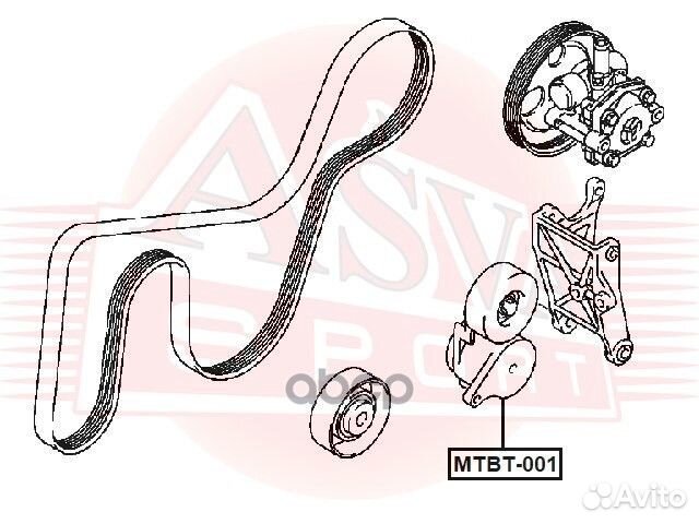 Ролик натяжной mtbt-001 asva