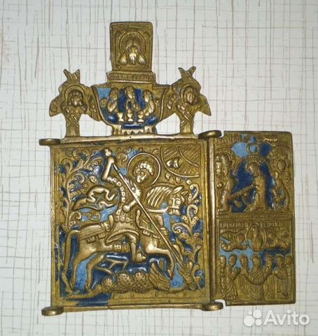 Складень со створкой Георгий Победоносец