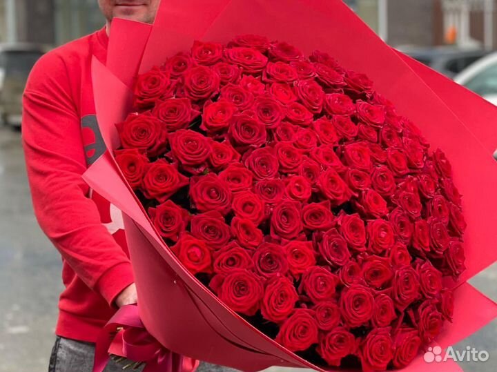 51 Роза Доставка цветов букет из роз 15 25 35 45 101
