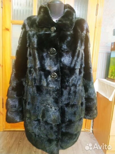 Шуба норковая поперечка 50