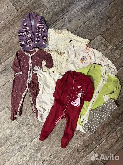 Вещи пакетом на девочку 68-74