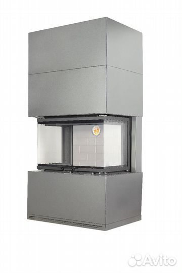 Камин родос 800 графит белый шамот