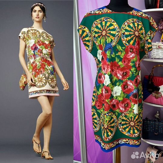 Dolce gabbana новое платье шелк