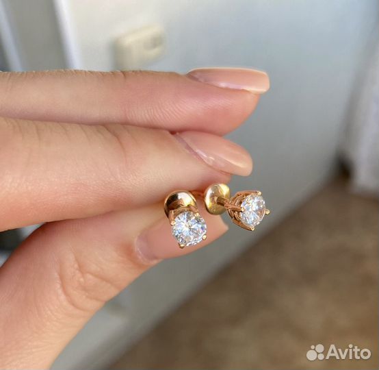 Золотые серьги 585 бу