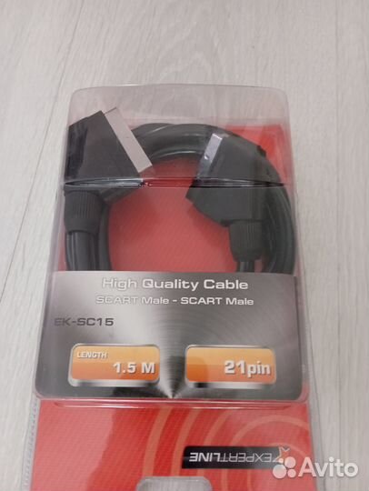 Видеокабель scart штекер - scart штекер 1.5м
