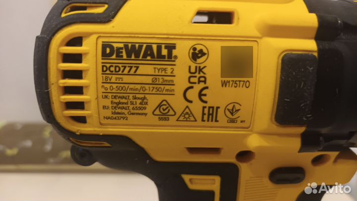 Бесщеточная дрель-шуруповерт dewalt DCD777S2T