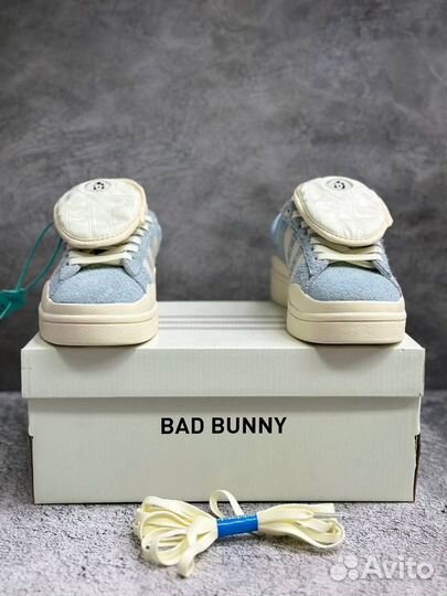Кроссовки Adidas campus bad bunny голубые