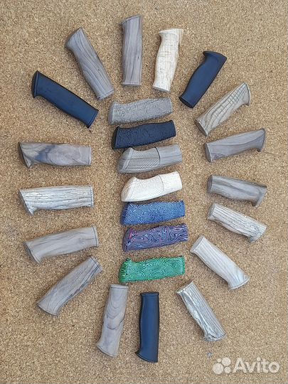 Рукоятки с пазом для сборки ножа