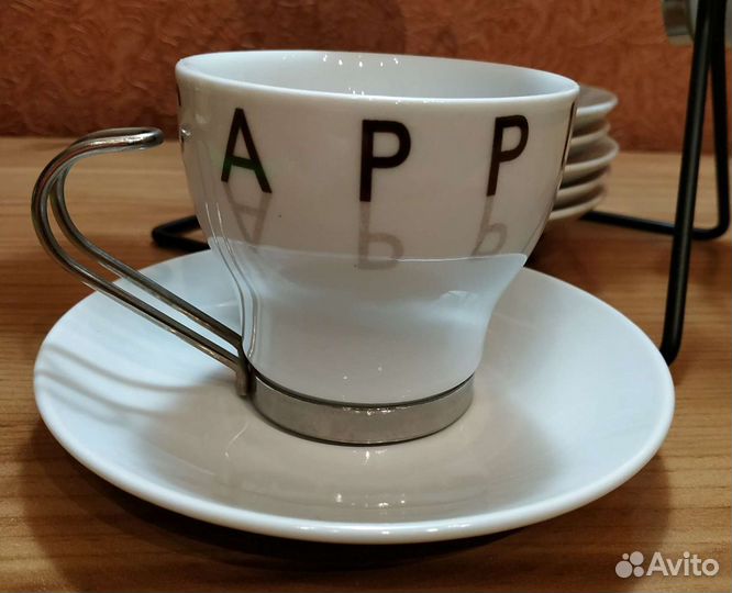 Кофейный сервиз на подставке новый