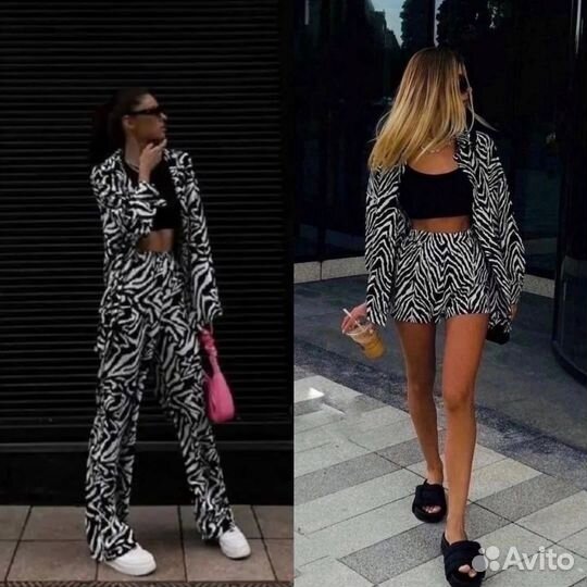 Летний костюм зебра женский