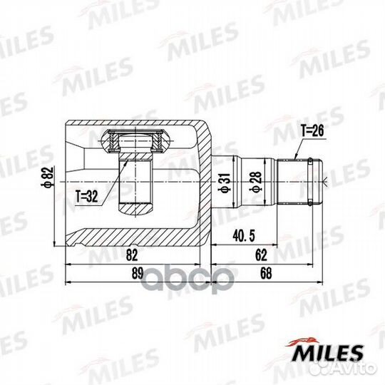 Шрус audi A3 II/skoda/VW golf V-VI/passat VI 1