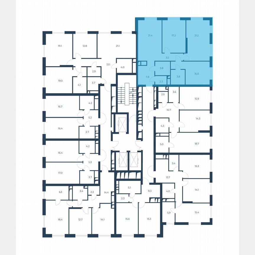 3-к. квартира, 98,9 м², 14/21 эт.