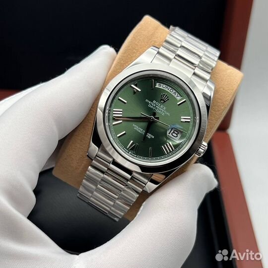 Мужские часы Rolex Day-Date зеленые