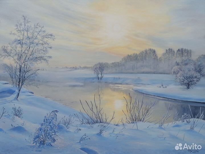 Картина Зимний пейзаж 45х60