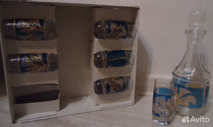 Набор графин и стопки итальянский новый