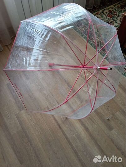 Зонт трость прозрачный новый, большого размера
