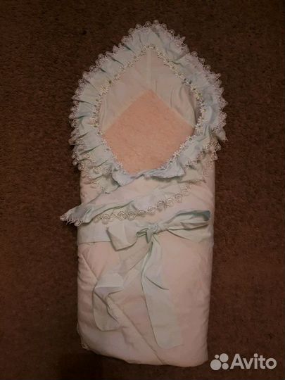 Конверт - одеяло на выписку на овчине