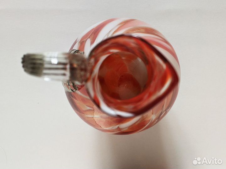 Кувшин и сахарница из цветного стекла СССР