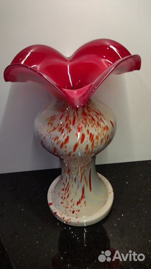 Большая ваза. сульфидное стекло. з-д 