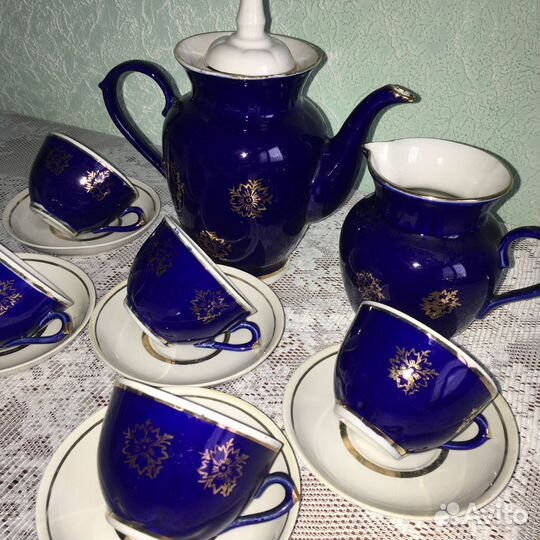 Кофейный сервиз кобальт