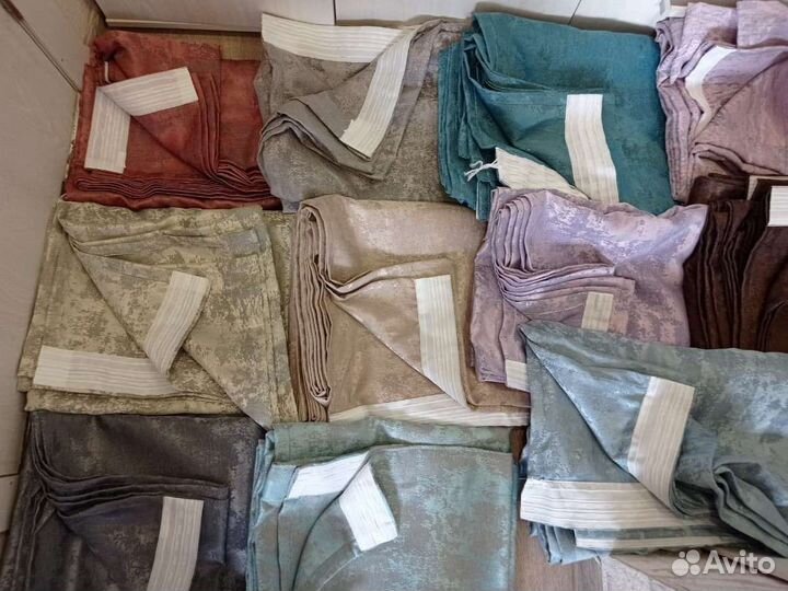 Шторы готовые 2шт новые, шторы мрамор,тюль мрамор