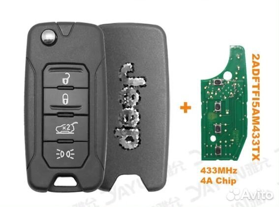 Ключ для Jeep Renegade 2015-2018 с платой