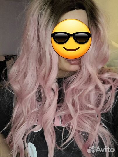 Парик розовый